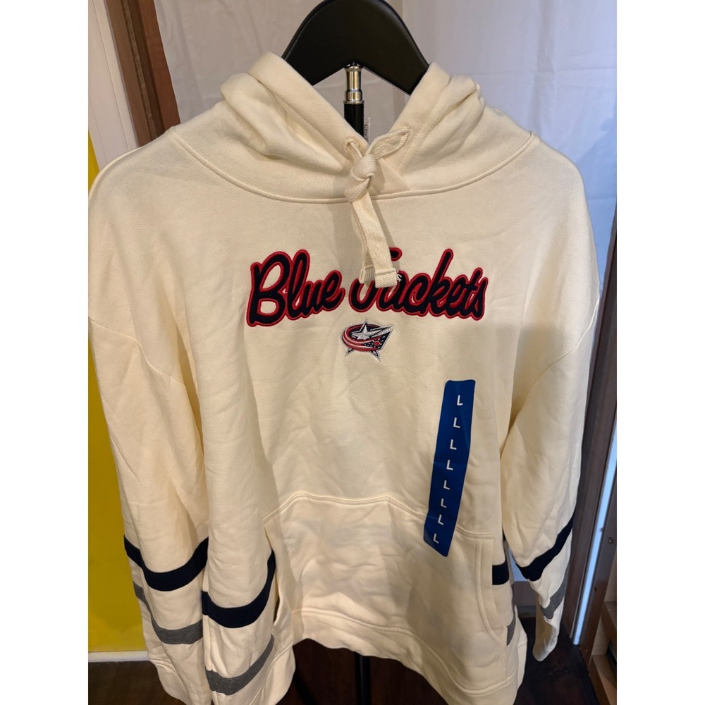 Columbus Blue Jackets NHL Hockey Pullover Hoodie Sweatshirt Men's Size L NWT